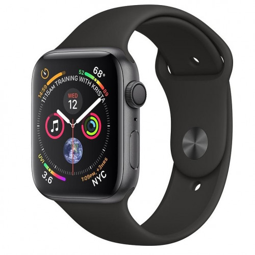 Apple Watch Series 4 GPS 44mm Space Gray Aluminum Case with Black Sport Band (MU6D2GK) б/в